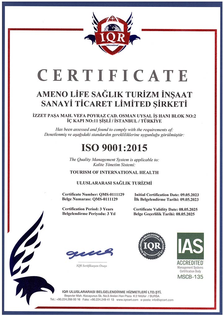 AMENO LIFE ISO 9001 - Kalite Yönetimi